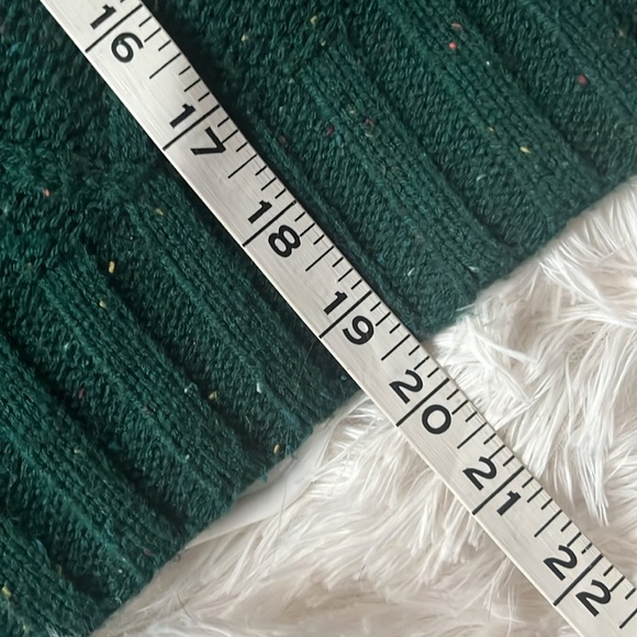 Ultra Flirt Cable Knit Acrylic Crewneck Sweater M Green Pre-Owned Excellent - Picture 12 of 14